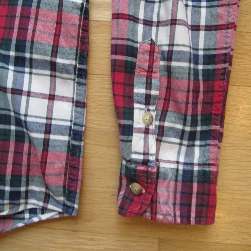 Ralph Lauren Blake Long Sleeve Button Down Plaid Red Green White Shirt Men's M - Picture 5 of 10